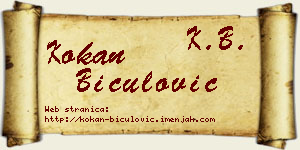 Kokan Biculović vizit kartica